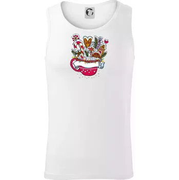 Vánoční Punč - hrneček (Pecka design) - Tílko pánské Core - 2XL ( Bílá )