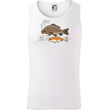 Hezké Vánoce Kapr a Koi kapr (Hana-creative) - Tílko pánské Core - M ( Bílá )