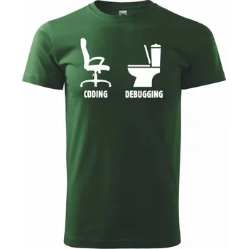 Coding debugging - Triko extra velké (5-8XL) - 8XL ( Lahvově zelená )