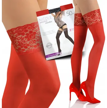 Dámské punčochy Sesto Senso dámské samodržící punčochy polomatné 50 DEN velikost 1/2