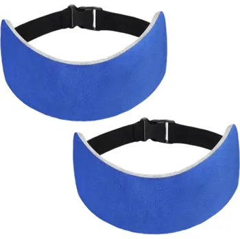 Sada 2 cestovních polštářů na krk 29x8 cm s nastavitelným popruhem Opěrka hlavy Polštář na cesty do auta Letadla Vlaků Pohodlný spánek modrá