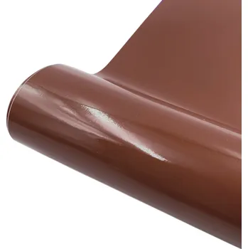 Samolepící dekorace Lepicí vinylová lesklá fólie 30 x 25 cm Samolepicí dekorační fólie DIY tvoření Lesklý povrch Řezání na plotru Ruční práce Dekorace předmětů hnědá