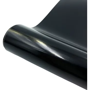 Samolepící dekorace Lepicí vinylová lesklá fólie 30 x 25 cm Samolepicí dekorační fólie DIY tvoření Lesklý povrch Řezání na plotru Ruční práce Dekorace předmětů černá