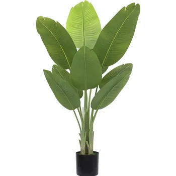 umělá květina UMĚLÁ Rostlina PALMA Strelitzia RAJSKÝ PTÁK V KVĚTINÁČI REALISTICKÁ 120 cm