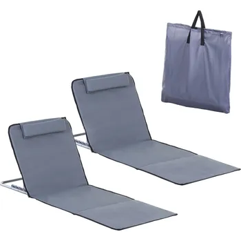 Zahradní lehátko Plážové lehátko | šedé