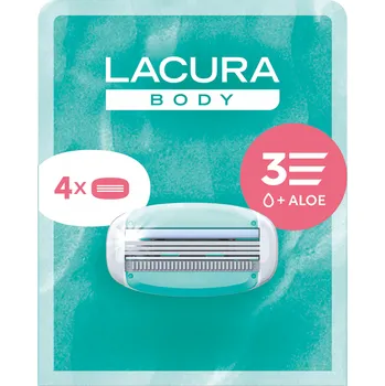 Pracovní nůž LACURA Dámské žiletky Náhradní čepele 3 břity 4 ks