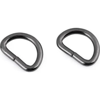 Polokroužek šíře 15 mm, malé, 3 nikl černý