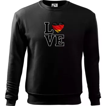 Pánská mikina Love Německá vlajka - Mikina Essential pánská - S ( Černá )