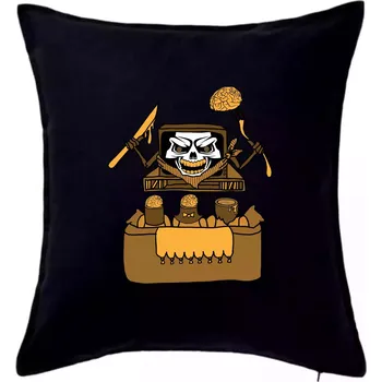 Polštář Mozkožrout - televize (Pecka design) - Polštář 50x50 - 50x50 - Včetně výplně ( Černá )