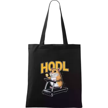 Hodl křeček - Taška bavlněná - 42 x 38 cm ( Černá )