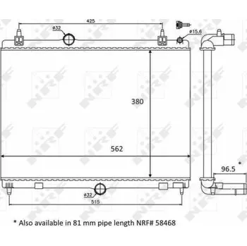Chladič motoru Chladič, chlazení motoru NRF 58399