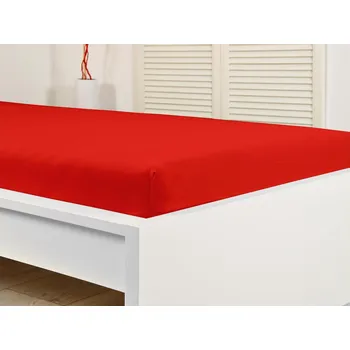 Prostěradlo Gerald Wittmann Prostěradlo VIGO jersey 100x200x25cm 4604/B červená 100x200x25 cm červená 100% Bavlna