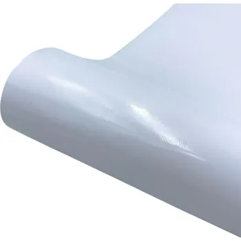 Samolepící dekorace Lepicí vinylová lesklá fólie 30 x 25 cm Samolepicí dekorační fólie DIY tvoření Lesklý povrch Řezání na plotru Ruční práce Dekorace předmětů bílá
