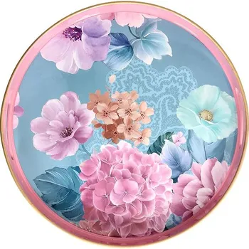 Andrea Fontebasso PARTY TIME Podnos kulatý květy 38 cm