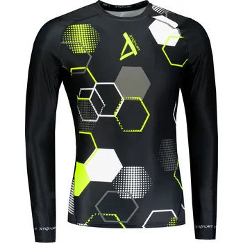 Pánské funkční kompresní tričko premium ALTISPORT VOJ/ALM037TR03 ČERNOŽLUTÁ M