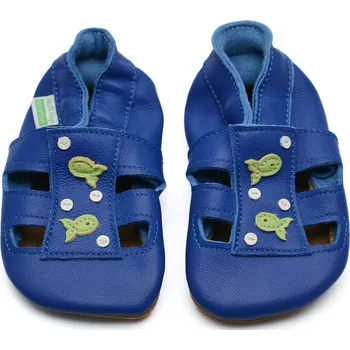 Capáčky Hopi Hop BAREFOOT letní capáčky RYBIČKY modré Velikost: 20-21