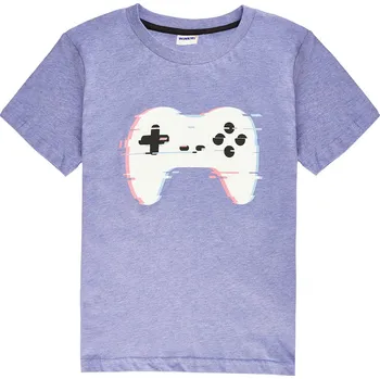 Chlapecké tričko Chlapecké tričko American Gamer - modrý melanž 164