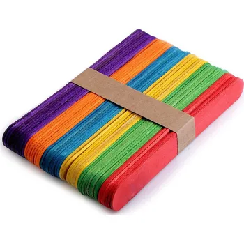 Dřevěné špachtle barevné 1,8x15 cm