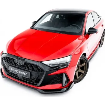 Autodíl Spojler pod nárazník lipa V.2 Audi RS3 Sedan 8Y Facelift černý lesklý plast
