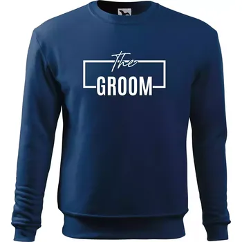 Pánská mikina Trika na rozlučku ve čtverci - The Groom - Mikina Essential pánská - 3XL ( Půlnoční modrá )