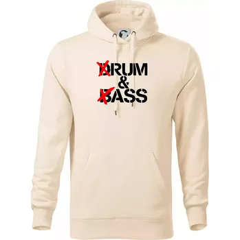 Pánská mikina Drum & Bass (Rum & Ass) - Mikina pánská Cape s kapucí - 4XL ( Mandlová )