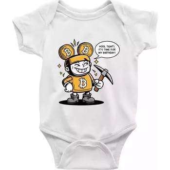 Kojenecké oblečení Hodl tight, it's time for my birthday! - Body kojenecké s krátkým rukávem - Krátký r. 12-18 měs ( Bílá )