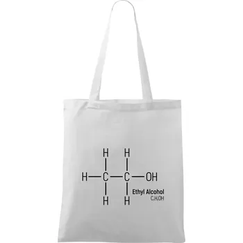 Nákupní taška Molekulární struktura Ethanol - Taška bavlněná - 42 x 38 cm ( Bílá )