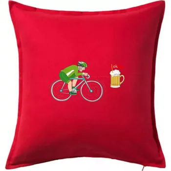 Polštář Pivo je můj cíl (Pecka design) - Polštář 50x50 - 50x50 - Pouze potah ( Červená )