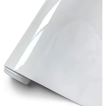 Stínítko do auta Lesklá bílá fólie na auto 50x200cm Samolepicí vinylová ochranná fólie pro karoserii a motorky