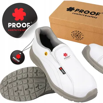 Pracovní obuv DÁMSKÁ PRACOVNÍ OBUV BOZP BEZPEČNOSTNÍ POLOBOTKY PROOF CRYSTAL BÍLÉ S2 VEL. 38