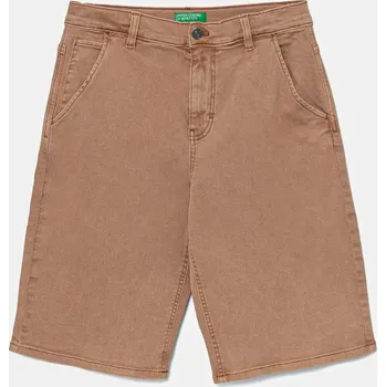 Chlapecké kraťasy Dětské kraťasy United Colors of Benetton hnědá barva, nastavitelný pas, 4QNJC903Q 4QNJC903Q.G.Seasonal 84X, vel. 122