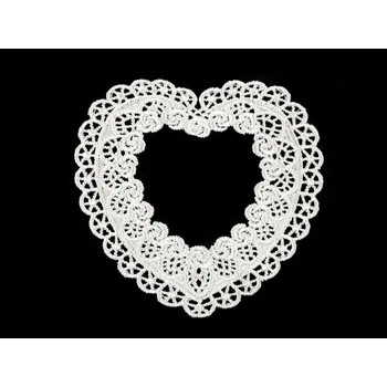 Nášivka Textilní aplikace / nášivka krajkové srdce