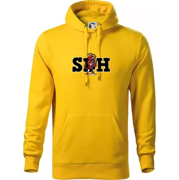Pánská mikina SDH hasicí přístroj - Mikina pánská Cape s kapucí - 3XL ( Žlutá )