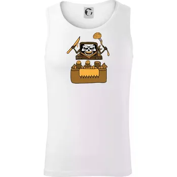 Mozkožrout - televize (Pecka design) - Tílko pánské Core - XL ( Bílá )