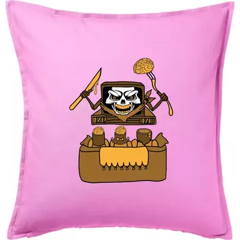 Polštář Mozkožrout - televize (Pecka design) - Polštář 50x50 - 50x50 - Pouze potah ( Růžová )