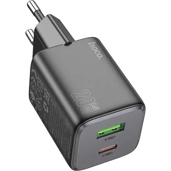 Nabíječka HOCO USB A + Type C PD QC 3A 20W N41 černá