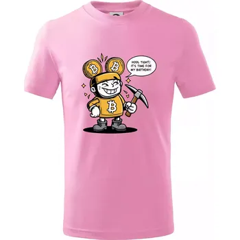 Chlapecké tričko Hodl tight, it's time for my birthday! - Tričko dětské bavlněné - 158 cm/12 let ( Růžová )