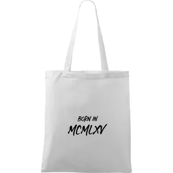 Born in - Římské číslo 1965 - Taška bavlněná - 42 x 38 cm ( Bílá )