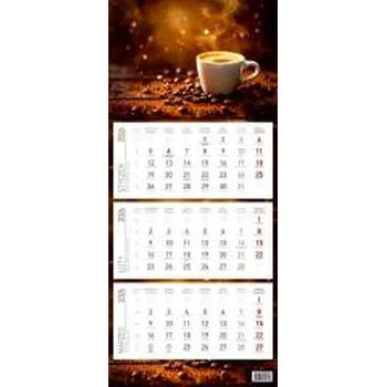 Kalendář Kalendarz 2026 ścienny trójdzielny Kawa