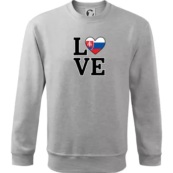 Chlapecké tričko Love Slovenská vlajka - Mikina Essential dětská - 146 cm/10 let ( Světlešedý Melír )
