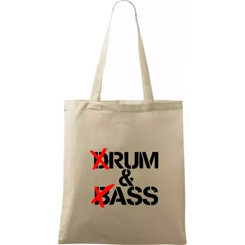 Nákupní taška Drum & Bass (Rum & Ass) - Taška bavlněná - 42 x 38 cm ( Naturální )