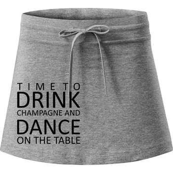 Dámská sukně Time to drink Champagne - Sportovní sukně - two in one - L ( Tmavě šedý melír )