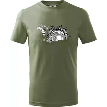 Loch ass (Pecka design) - Tričko dětské bavlněné - 146 cm/10 let ( Khaki )