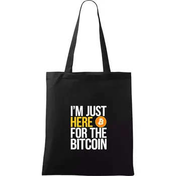 Nákupní taška I'm just here for the Bitcoin - Taška bavlněná - 42 x 38 cm ( Černá )