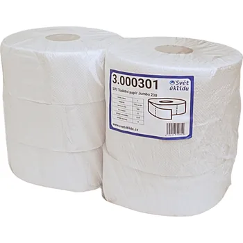 Toaletní papír SVU Toaletní papír Jumbo 230, 2-vrstvý, recykl 75%, (bal. 6 ks) 0301