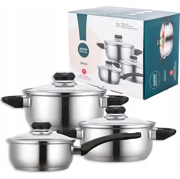 Hrnec Sada hrnců z nerezové oceli Indukční hrnce Altom Design Emilio