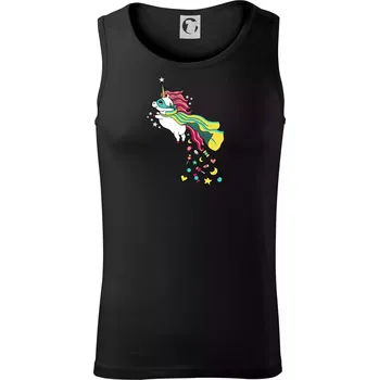 Pánské termoprádlo Sweet jednorožec (Pecka design) - Tílko pánské Core - S ( Černá )