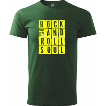 Rock and roll soul - Triko extra velké (5-8XL) - 7XL ( Lahvově zelená )