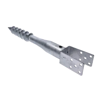 Zemní vrut, pätka U, 140 x 140 mm, žárový pozink