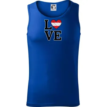 Pánská móda Love Rakouská vlajka - Tílko pánské Core - 2XL ( Královská modrá )